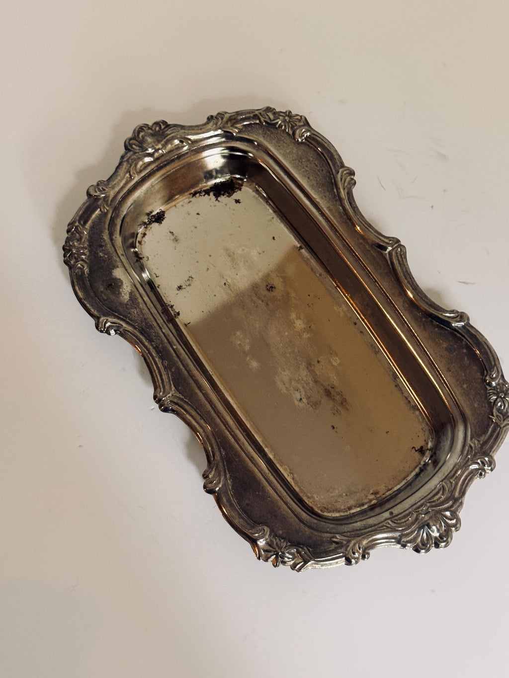 Vintage Silver Tone Covered Butter Dish, Glass Insert, Ornate Ribbed Dome Butter Server