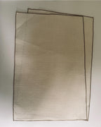 Neutral Woven Placemats, Set of 4, Oatmeal Beige Table Linens with Brown Stitched Border