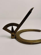 Vintage Brass Farrier Hoof Angle Gauge, Horseshoe Measuring Tool, Equestrian Collectible