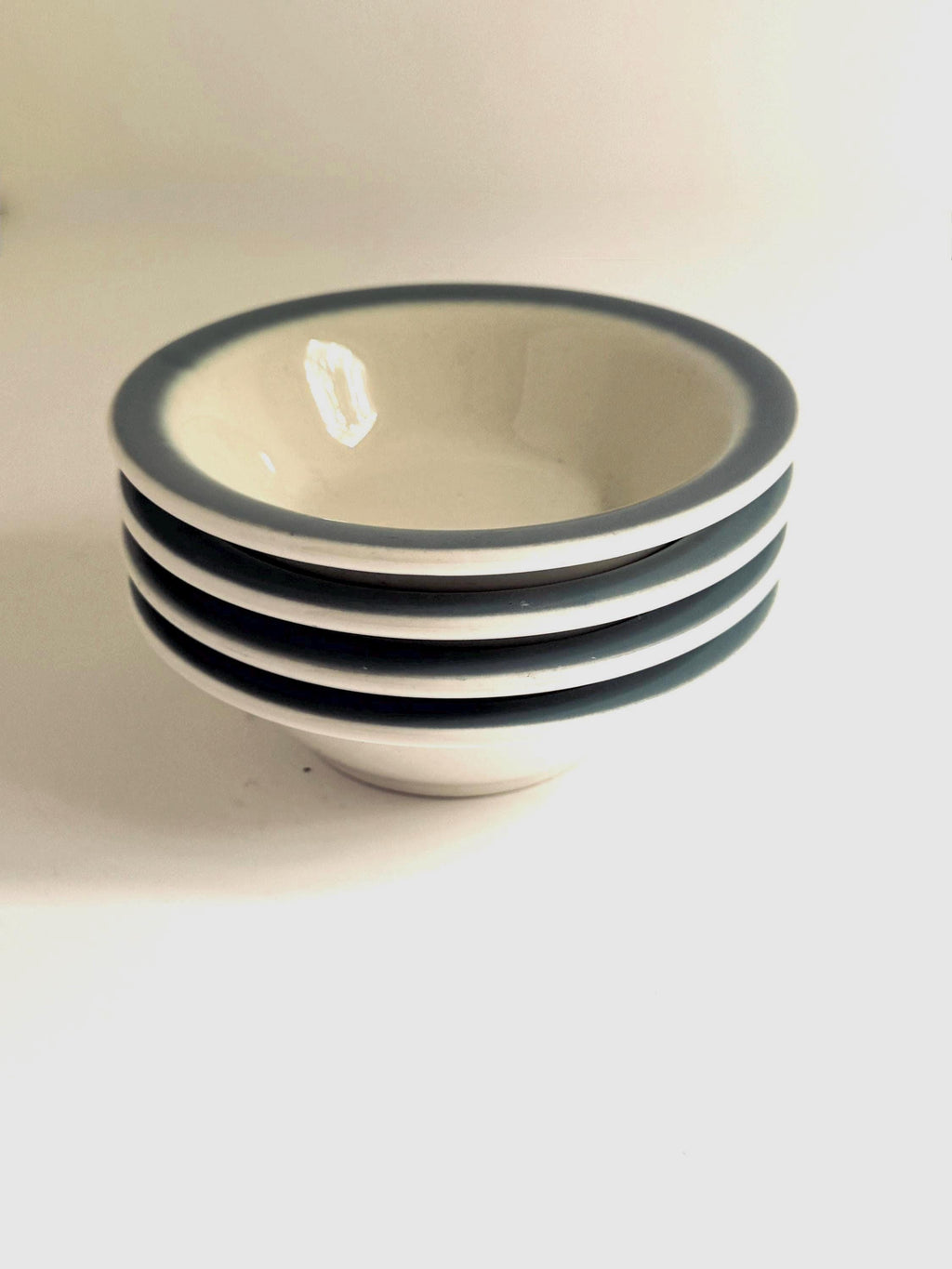 Vintage Buffalo China Blue Rim Bowl, Restaurant Ware Small Ceramic Bowl, Sold Individually