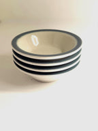 Vintage Buffalo China Blue Rim Bowl, Restaurant Ware Small Ceramic Bowl, Sold Individually