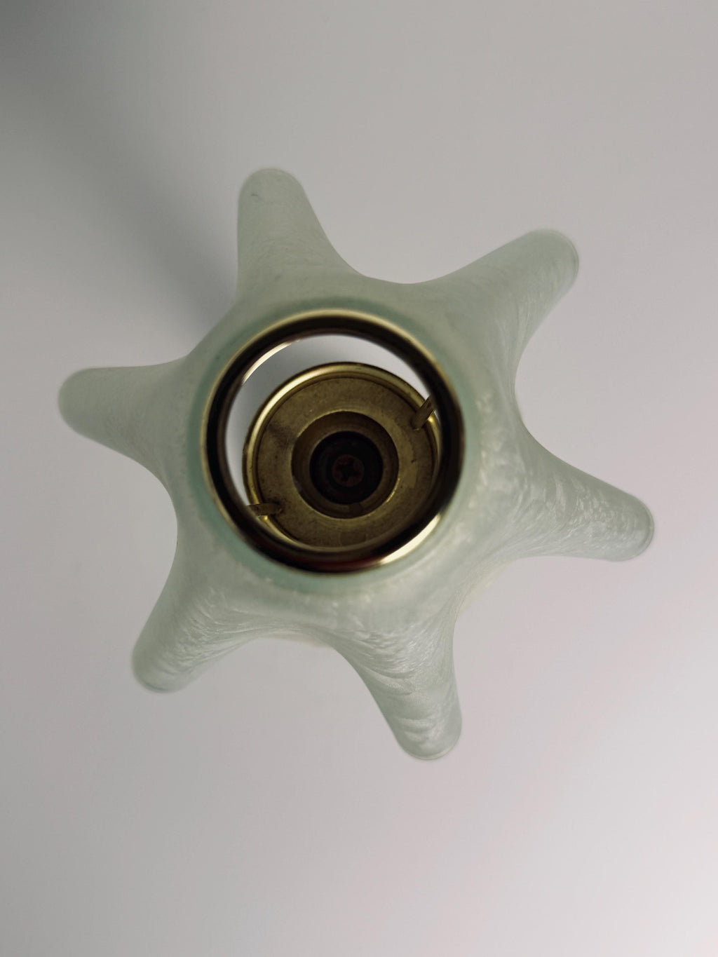 Brass Base Tealight Lamp, Textured Glass Shade, Vintage Party Light