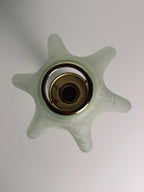 Brass Base Tealight Lamp, Textured Glass Shade, Vintage Party Light