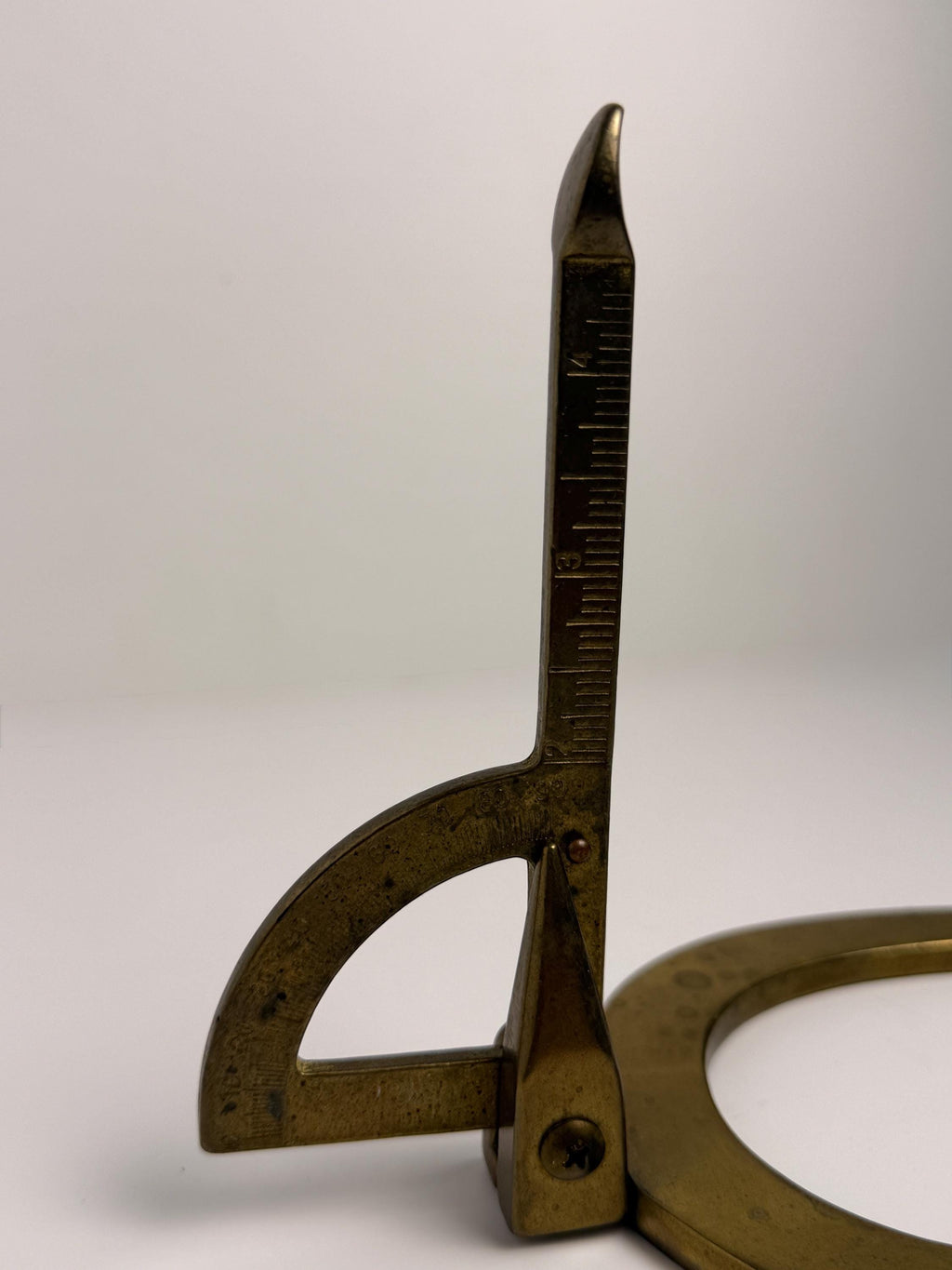Vintage Brass Farrier Hoof Angle Gauge, Horseshoe Measuring Tool, Equestrian Collectible