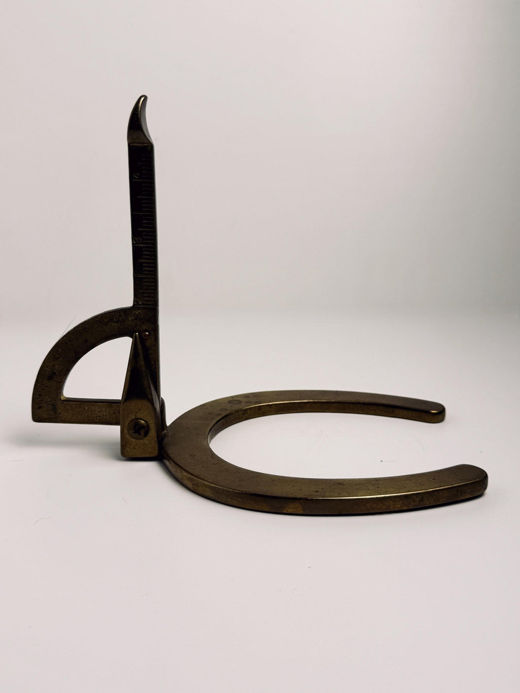 Vintage Brass Farrier Hoof Angle Gauge, Horseshoe Measuring Tool, Equestrian Collectible