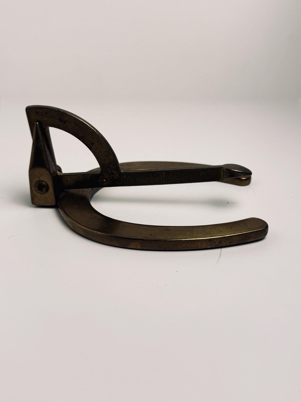 Vintage Brass Farrier Hoof Angle Gauge, Horseshoe Measuring Tool, Equestrian Collectible