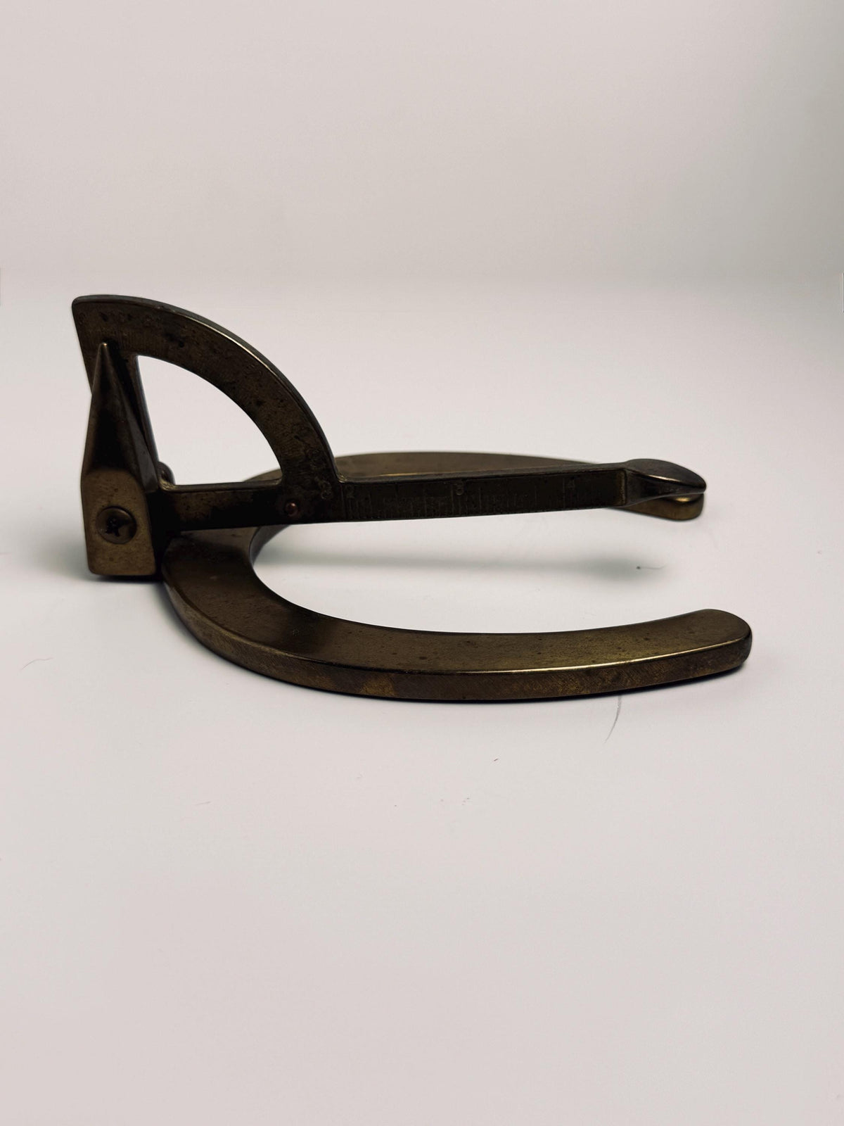 Vintage Brass Farrier Hoof Angle Gauge, Horseshoe Measuring Tool, Equestrian Collectible