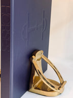 Brass Horseshoe Bookends, Pair of Equestrian Bookends, Horse Lover Gift, Vintage Style Library Decor