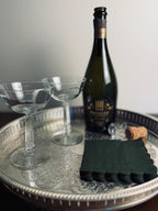 Vintage Round Silverplate Gallery Tray, Footed Pierced Rim Cocktail Tray