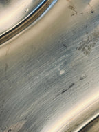 Vintage Scalloped Divided Serving Platter, Silverplate Style Appetizer Tray